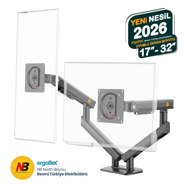 North Bayou A5c 17-32 İnç İki Kollu Amortisörlü Monitör Standı - Görsel 8