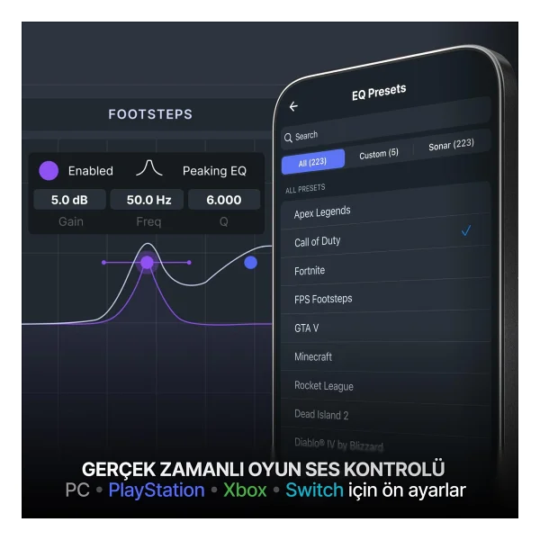 Steelseries Arctis Nova Pro Omni Siyah 7.1 Type-C Kablolu/Kablosuz Kulak Üstü Oyuncu Kulaklığı - Görsel 8