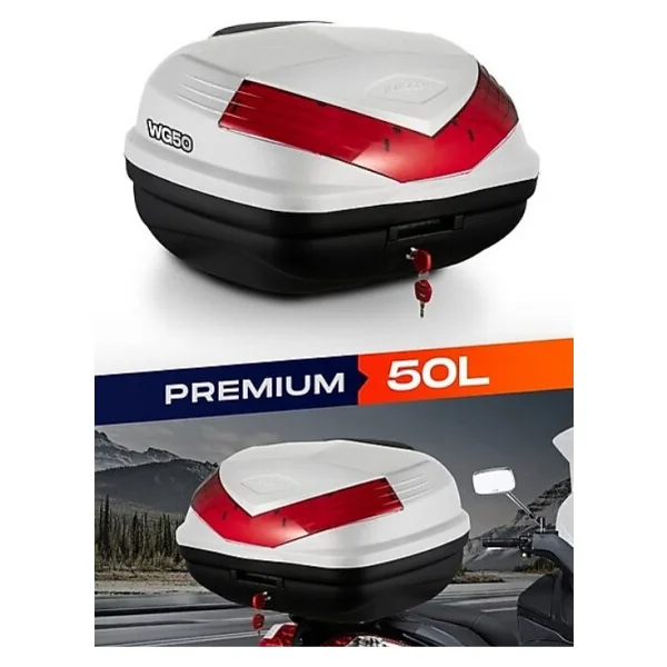 Wogen 50 Litre Premium Sırt Dayamalı Motosiklet Çantası - Beyaz - 1406 003 - Görsel 2