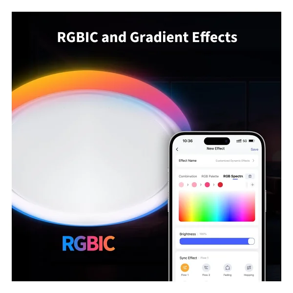 Aqara T1m Cl-L02d 40 W RGB Akıllı Armatür - Görsel 3