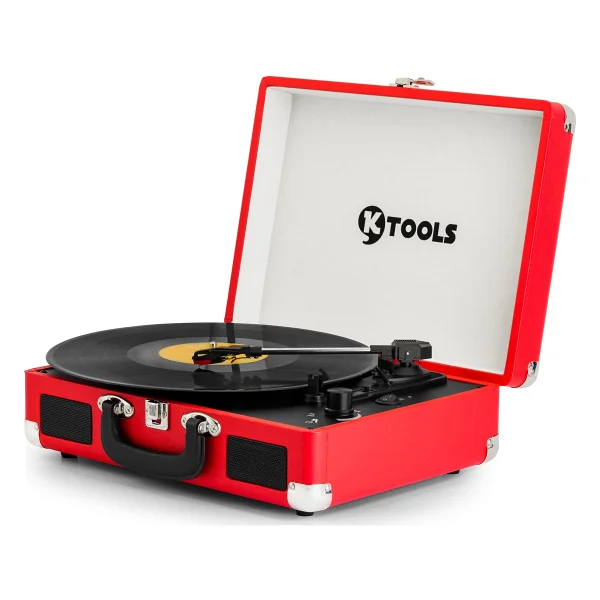 Ktools Long Play Nostalgia K344 Kırmızı Çantalı Pikap - Görsel 4
