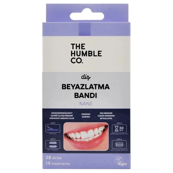 The Humble Co. Diş Beyazlatma Bandı Nane Teeth Whitening Strips - Fresh Mint (28 Strips) - Görsel 2