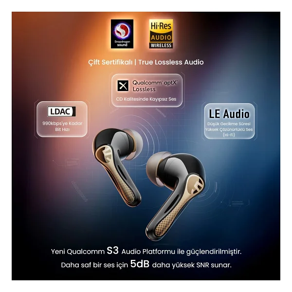 Soundpeats Air5 Pro Plus ANC TWS Kulak İçi Bluetooth Kulaklık - Görsel 4