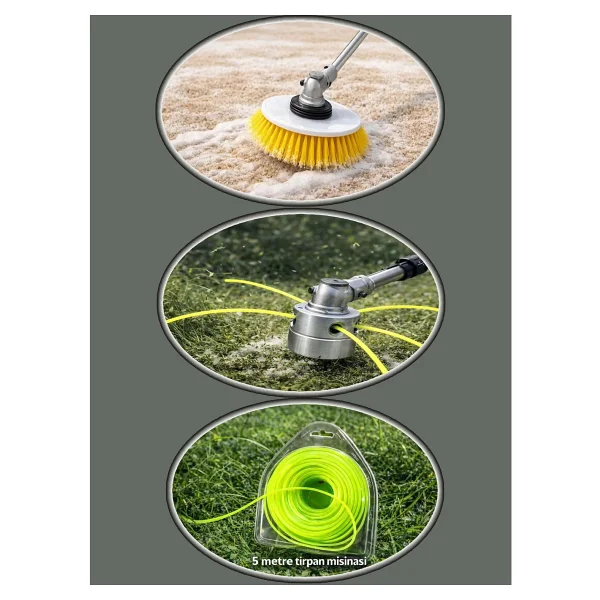 Eisenn German Et-900 11 İn 1 Pcs Ful Set Yan Tipi Benzinli Tırpan+Toprak Eşeleme +Akrobat Çapa Roket Başlık - Görsel 3