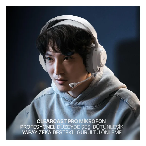 Steelseries Arctis Nova Pro Omni Beyaz 7.1 Type-C Kablolu/Kablosuz Kulak Üstü Oyuncu Kulaklığı - Görsel 4