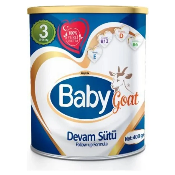 Baby Goat 3 Keçi Sütü Bazlı Biberon Maması 400g 12-24 Ay İçin Sütlü Formül - Görsel 2