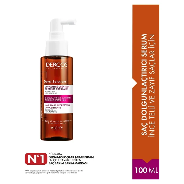 Vichy Dercos Densi-Solutions Güçlendirici Ve Hacim Veren Saç Serumu 100 Ml - İncelmiş Saçlar İçin Resveratrol Ve Stemoxydine - Görsel 6