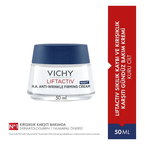 Vichy Liftactiv Supreme Nuit 50 Ml Kırışıklık Ve Sıkılık Kaybına Gece Kremi - Görsel 5