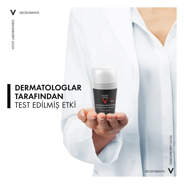 Vichy Homme Invisible Resist İz Ve Terleme Karşıtı 50 Ml Erkek Roll-On Deodorant - Görsel 2