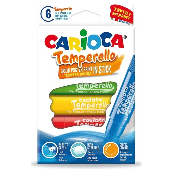 Carioca Temperello 6'lı Stick Poster Boyama Kalemi - Görsel 5