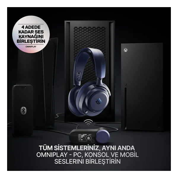 Steelseries Arctis Nova Pro Omni 7.1 Type-C Kablolu/Kablosuz Kulak Üstü Oyuncu Kulaklığı - Görsel 3