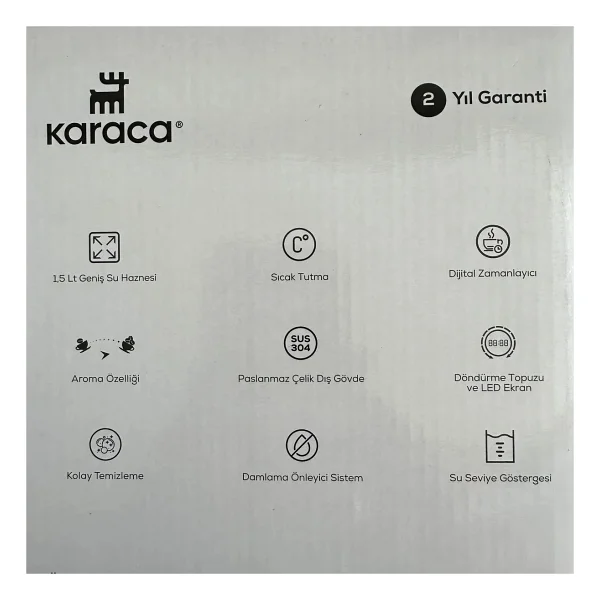 Karaca Circle Inox 2303 900 W Filtre Kahve Makinesi - Görsel 7