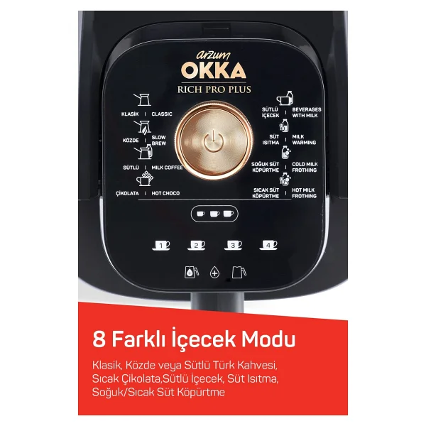 Arzum Okka Rich Pro Plus Ok0036 Su Hazneli Türk Kahvesi Makinesi - Görsel 3