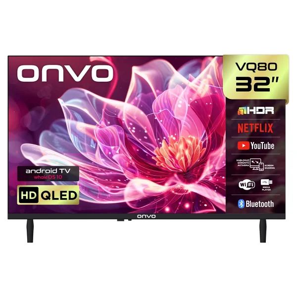 Onvo 32vq80f2ha HD 32" 82 Ekran Uydu Alıcılı Smart QLED TV - Görsel 9