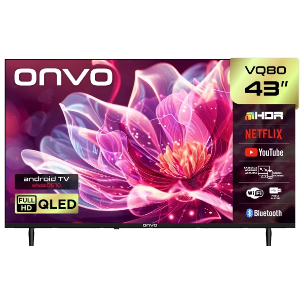 Onvo 43vq80f2fa Full HD 43'' 109 Ekran Uydu Alıcılı Smart QLED TV - Görsel 3