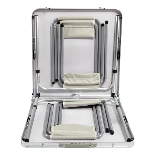 Madfox Nomad Duo 120x60 Cm 4 Kişilik Alüminyum Kamp Masa Sandalye Takımı - Görsel 4