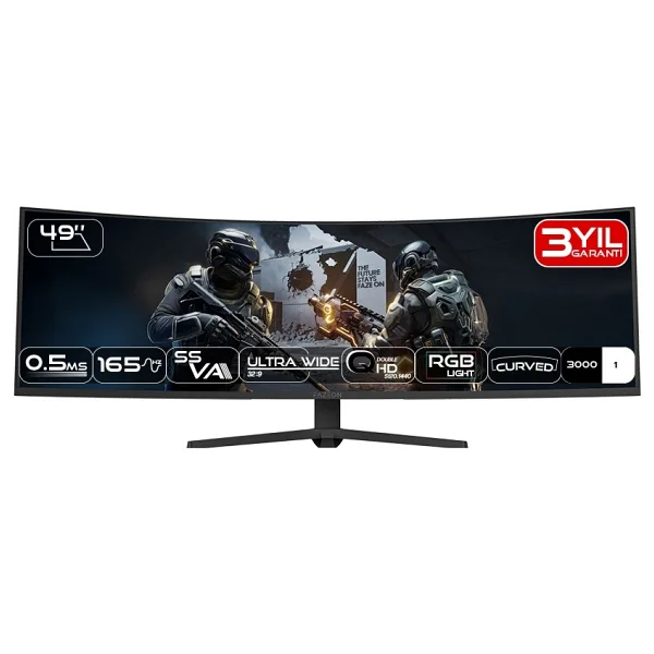 Fazeon X49f165dqp 49" 0.5 Ms 5k Curved 165 Hz Oyuncu Monitörü - Görsel 2