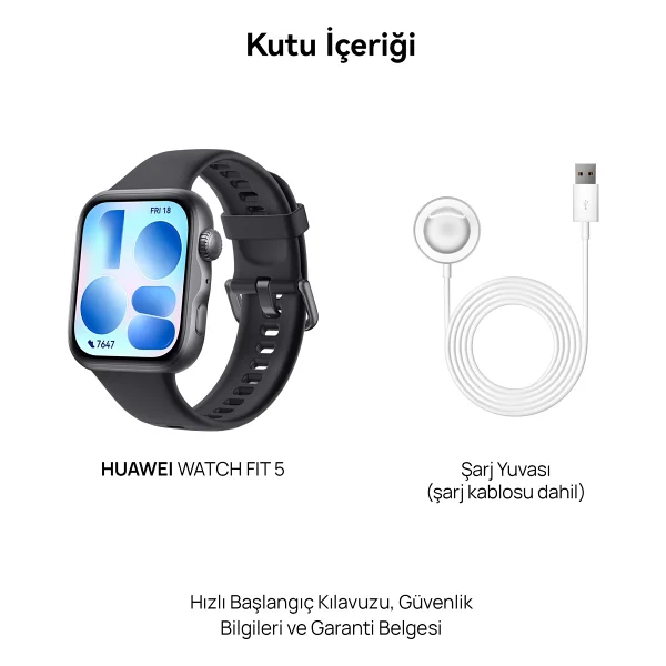 Huawei Watch Fit 5 Siyah Akıllı Saat - Görsel 5