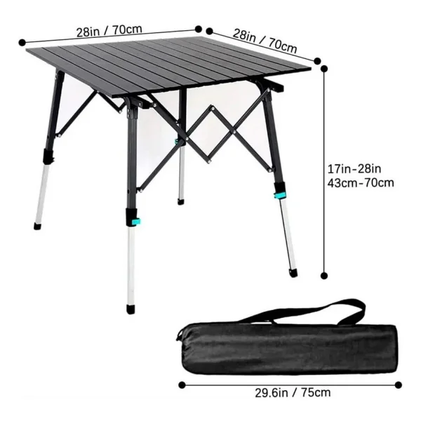 Madfox Skylite 546249 70x70 Cm Alüminyum Katlanır Kamp Masası - Görsel 3