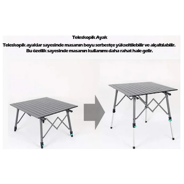 Madfox Skylite 546249 70x70 Cm Alüminyum Katlanır Kamp Masası - Görsel 4