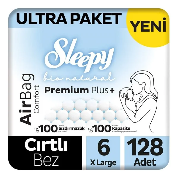 Sleepy Bio Natural Premium Plus Airbag Comfort 2 Numara Mini 68'li 4 Adet Bebek Bezi - Görsel 8