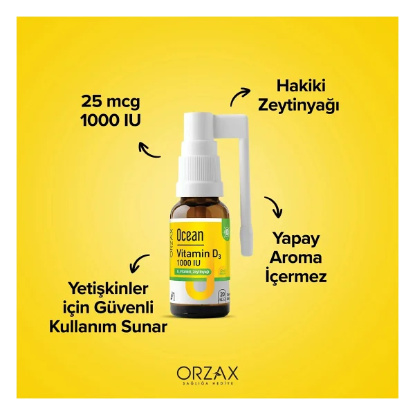Ocean Vitamin D3 1000 Iu 20 Ml Sprey - Görsel 4