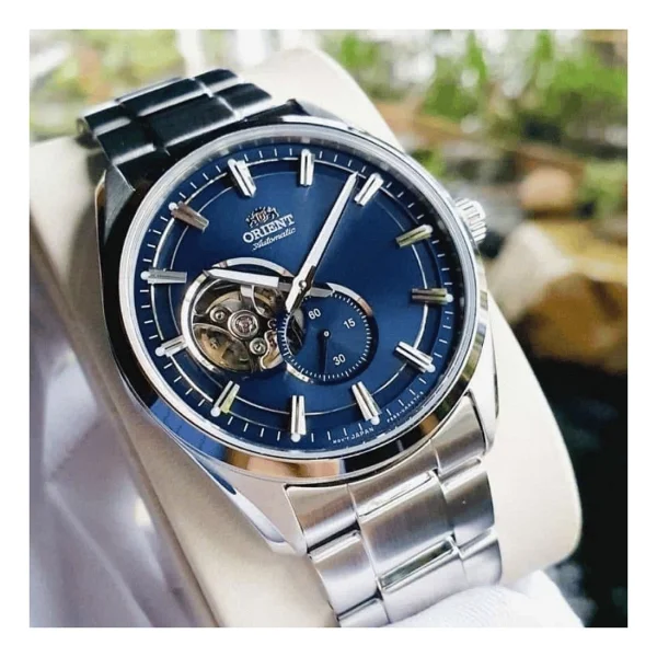 Orient Contemporary Semi-Skeleton Ra-Ar0003l10b Çelik Kordon Mavi Erkek Kol Saati - Görsel 7