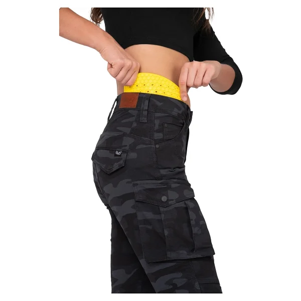 The Biker Jeans Truva Cargo Camo Korumalı Motosiklet Pantolonu Kadın - Görsel 3