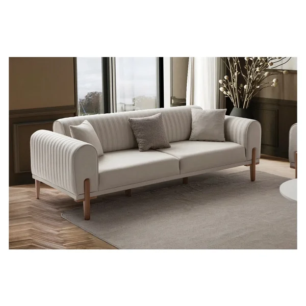 Edsy Home Galata 3+3+1 Koltuk Takımı Krem - Görsel 7