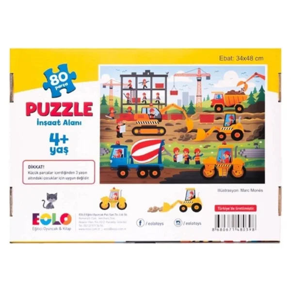 Eolo İnşaat Alanı 80 Parça Yer Puzzle - Görsel 2