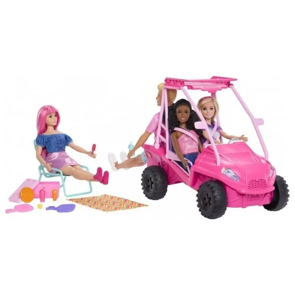 Barbie Mysteries Beach Detectives Plaj Arabası JFV68 - Görsel 7