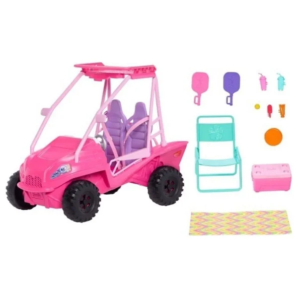 Barbie Mysteries Beach Detectives Plaj Arabası JFV68 - Görsel 8