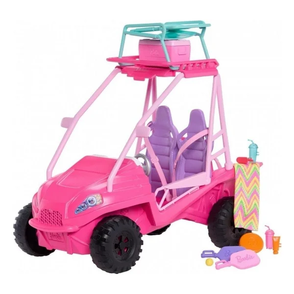 Barbie Mysteries Beach Detectives Plaj Arabası JFV68 - Görsel 10