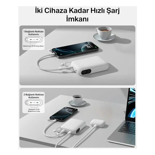 Belkin Boostcharge Bpb027hqwh Beyaz 10000 mAh Hızlı Şarj Powerbank - Görsel 2