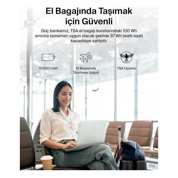 Belkin Boostcharge Bpb027hqwh Beyaz 10000 mAh Hızlı Şarj Powerbank - Görsel 9