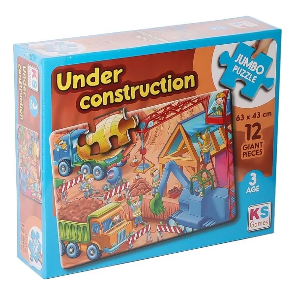Ks Games Under Construction Jumbo 12 Parça Puzzle - Görsel 2