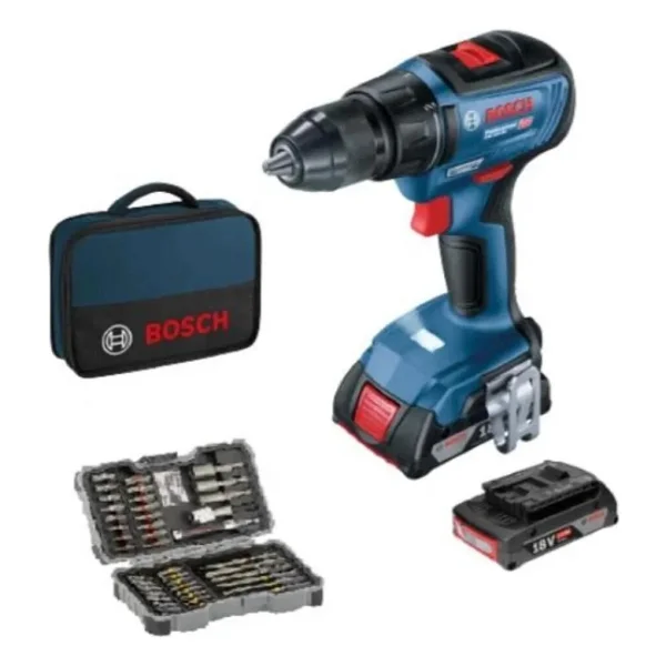 Bosch Gsr 18v-50 Çift Akülü Vidalama Makinesi + 43 Parça Set - Görsel 4