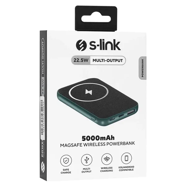 S-Link P50 Yeşil 5000 mAh Magsafe Powerbank - Görsel 7