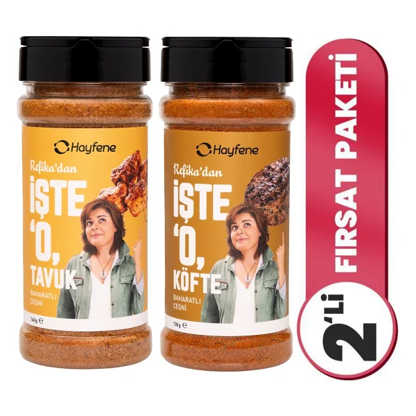Hayfene Refika'dan Işte O Tavuk Baharatlı 140g Ve Işte O Köfte Baharatlı Çeşni 100g Baharat Seti - 240 Gr - Görsel 4