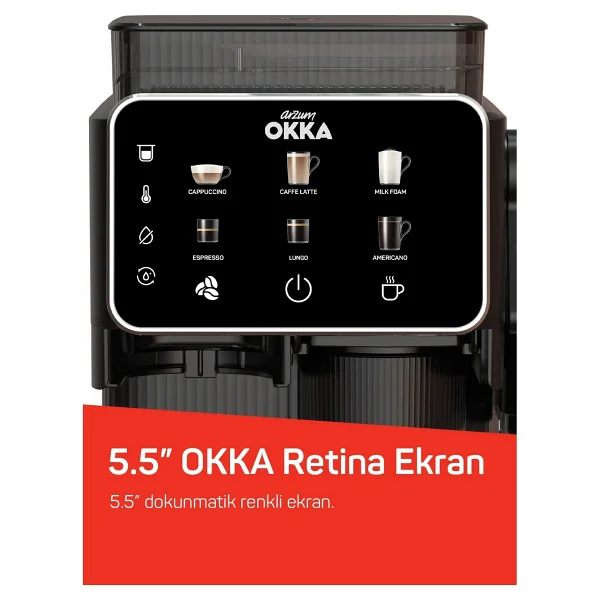 Arzum Okka Barista Compact Ok0047 Krom Tam Otomatik Espresso Makinesi - Görsel 6