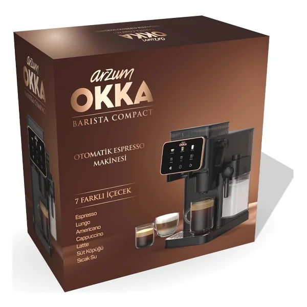Arzum Okka Barista Compact Ok0047 Krom Tam Otomatik Espresso Makinesi - Görsel 9