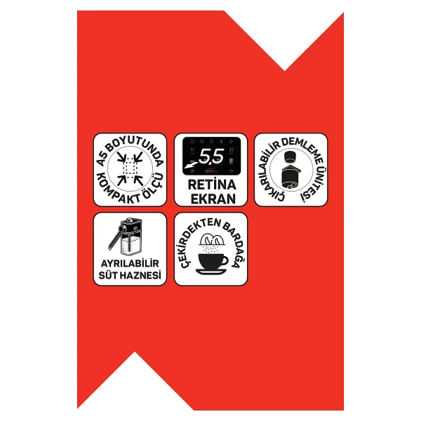 Arzum Okka Barista Compact Ok0047 Krom Tam Otomatik Espresso Makinesi - Görsel 10