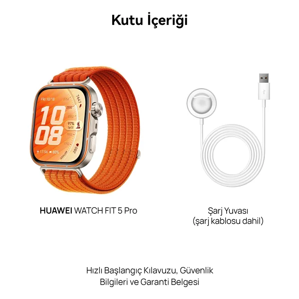 Huawei Watch Fit 5 Pro Turuncu Akıllı Saat - Görsel 5