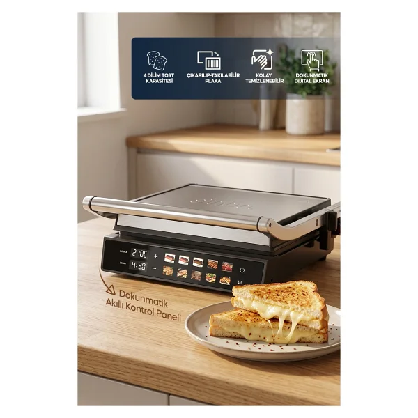 Sinbo Ssm-2597 2000 W Dijital Izgara Ve Tost Makinesi - Görsel 4
