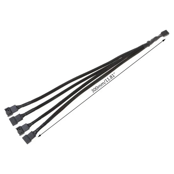 Alfais 4987 4 Pin Fan Çoklayıcı Y Pwm Çoklayıcı Splitter Kablosu 4 Port - Görsel 7