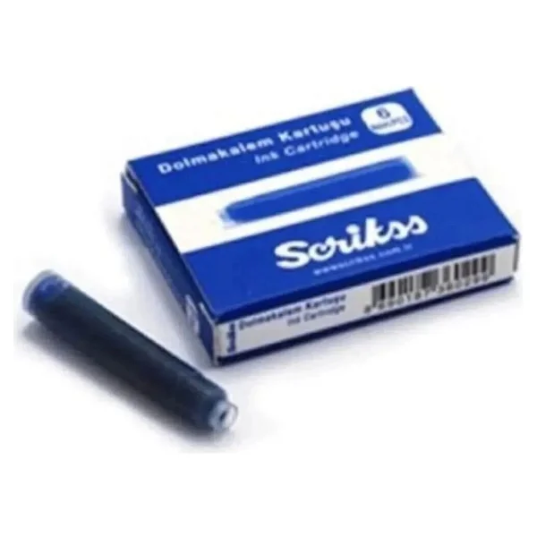 Scrikss 6'lı Paket Mavi Dolma Kalem Kartuşu - Görsel 3