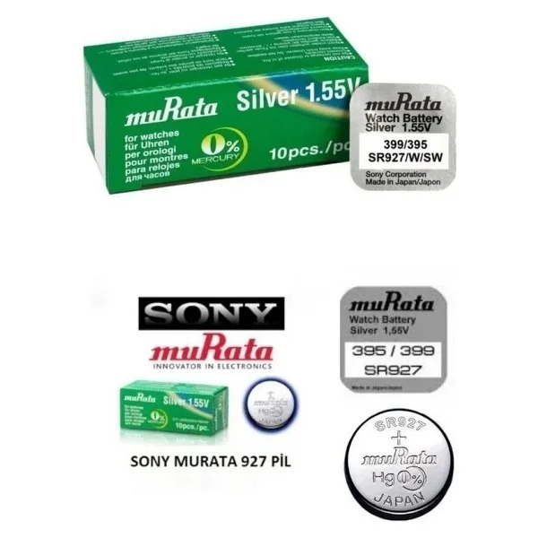 Sony Murata 397 Sr726sw Saat Pili 10'lu 1,55 V Düğme Pil Yüksek Performanslı - Görsel 2