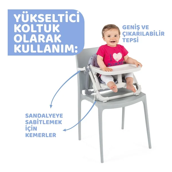 Chicco Dönüştürülebilir Yükseltici Mama Sandalyesi Bunny Turuncu 0-3 Yaş İçin Ergonomik Özellikler - Görsel 2