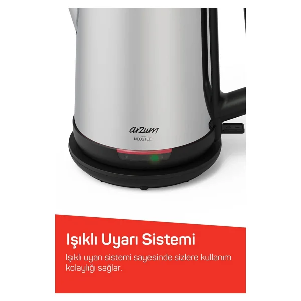 Arzum Neosteel Ar3158 1800 W Çelik Çay Makinesi - Görsel 6