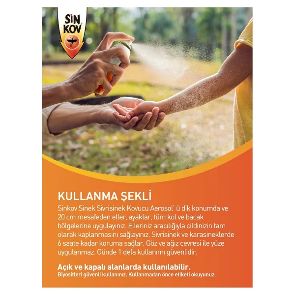 Sinkov Sinek Kene Yakarca Kovucu Deo Aerosol Sprey 100ml - Uzun Süre Koruma - Görsel 5